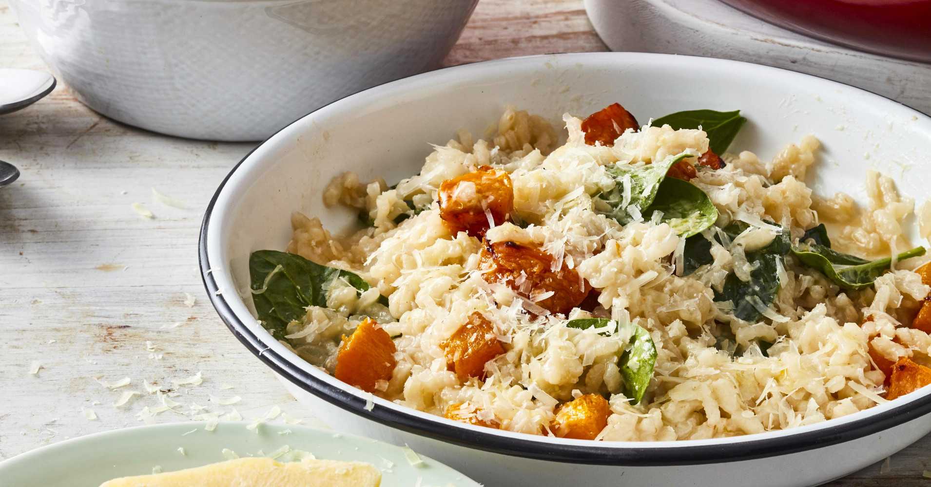 Roast Pumpkin and Spinach Risotto Recipe | myfoodbook | Pumpkin risotto